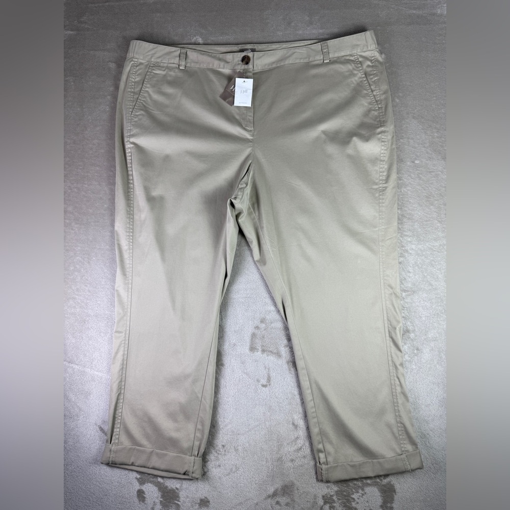 J Jill Pants Womens Size 26W Khaki Chino Pocket‎ Straight Leg Ankle Trouser